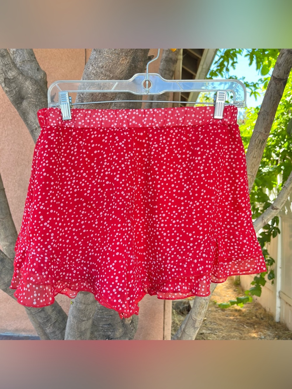 White Fox Polka Dot Red Shorts.